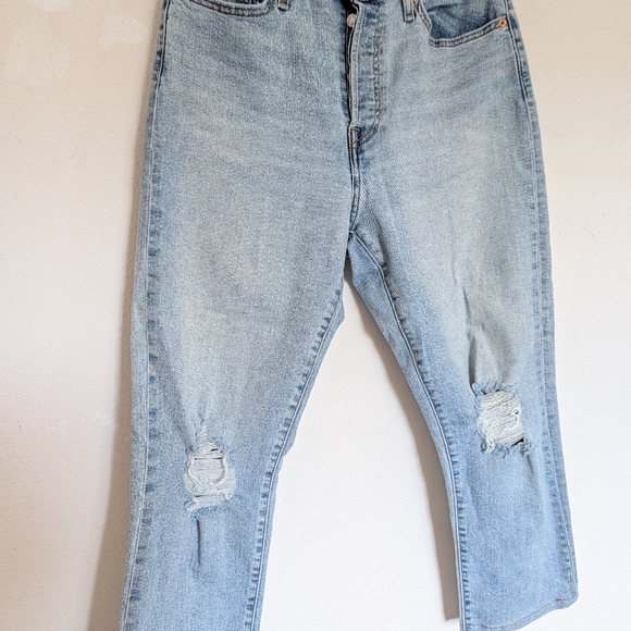 Levi's Vintage Murdoch Wash Wedgie Straight Leg Distressed Jeans Size 31 - Picture 4 of 8